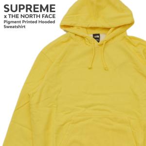 新品 シュプリーム SUPREME x ザ ノースフェイス THE NORTH FACE Pigment Printed Hooded Sweatshirt パーカー YELLOW イエロー 418001087048 SWT/HOODY｜cliffedge