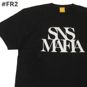 新品 エフアールツー #FR2 SNS MAFIA T-shirt Tシャツ #FR2 BLACK ブラック スモーキングキルズ ボックスロゴ Fxxking Rabbits うさぎ 200009197061 半袖Tシャツ｜cliffedge