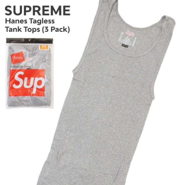 新品 シュプリーム ヘインズ Hanes 24SS Tagless Tank Tops (3Pack...