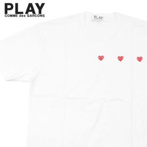 新品 プレイ コムデギャルソン PLAY COMME des GARCONS MENS 3 HEART TEE Tシャツ ハート ロゴ T337 200009319070 半袖Tシャツ｜cliffedge