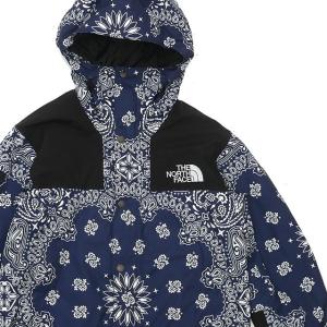 シュプリーム Supreme x THE NORTH FACE 14FW Bandana Mountain Parka Jacket NAVY メンズ Sサイズ 【中古】 130003344037 (OUTER)｜cliffedge