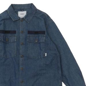 ダブルタップス WTAPS 18SS BUDS LS 01 SHIRT CHAMBRAY シャンブレー 長袖シャツ 181BRDT-SHM01 INDIGO インディゴ サイズ2 【中古】  116003107527 (TOPS)｜cliffedge