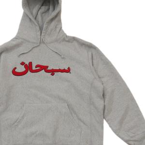 シュプリーム SUPREME 21FW Arabic Logo Hooded Sweatshirt フーディー スウェット パーカー GRAY  Mサイズ 【中古】 2021FW 111001569042 (SWT/HOODY)｜cliffedge