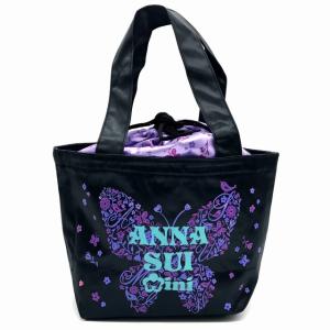 【送料無料】ANNASUI MINI アナスイミニ バック トートバッグ ハンドバッグ ブラック 巾着