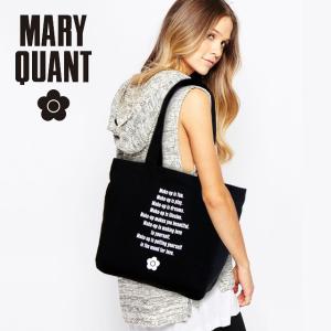 【送料無料】 マリークワント MARY QUANT キャンバストートバッグ ブラック