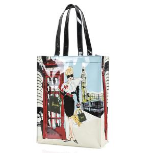 Harrods（ハロッズ） 正規品 裏地付 Mサイズ,PVC,トートバッグ,グレー