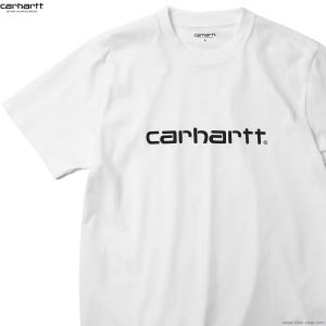 カーハート CARHARTT WIP S/S SCRIPT T-SHIRT (WHITE/BLACK) メンズ Tミドルオンスシャツ 半袖 レギュラーフィット｜clink