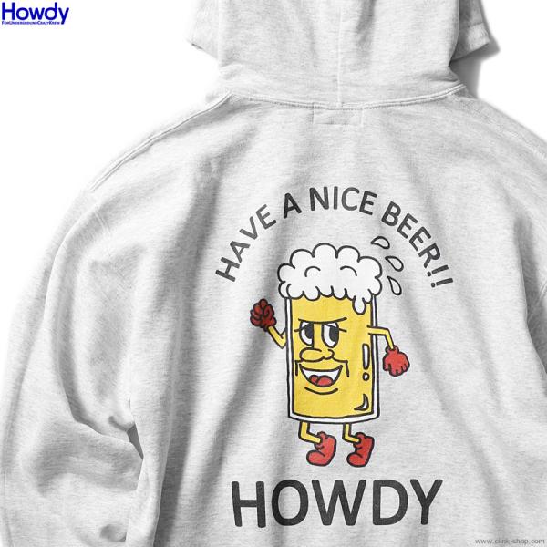 ハウディ Howdy Beer Boy Hoody (ASH) [HWD2003-SW01] メンズ...