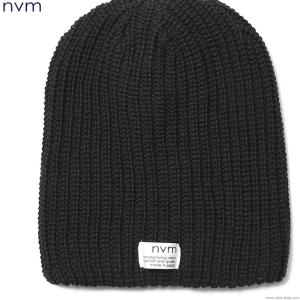 SALE 30％OFF！エヌブイエム NVM RELAX BEANIE (BLACK) [NVM17S-CP01] メンズ ヘッドギア ニットキャップ ビーニ ブラック｜clink