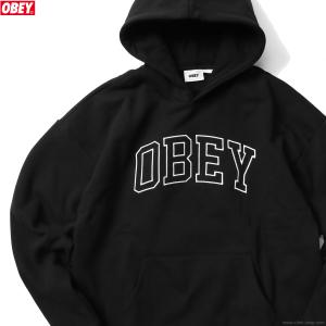 オベイ OBEY INSTITUTE EXTRA HEAVY HOOD (BLACK) メンズ トッ...