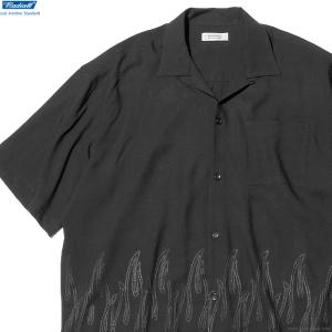 ラディアル RADIALL FLAMES - OPEN COLLARED SHIRT S/S (BLACK) メンズ トップス シャツ｜clink