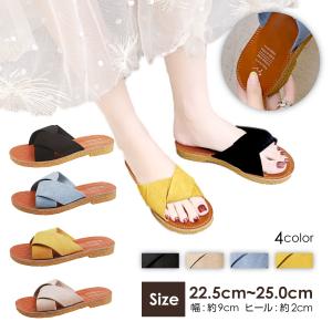 サンダル レディース 歩きやすい ぺたんこ レディースサンダル