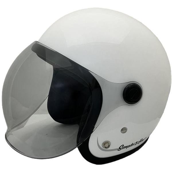 SUNUP製 ジェットヘルメットSIMPLE-BEE PEARL WHITE フリーサイズ(57-6...