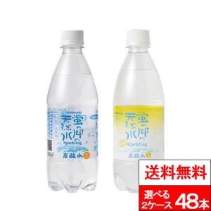 送料無料 2種から選べる 炭酸水 蛍の郷の天然水 スパークリング 500ml 24本×2箱（計48本）プレーン レモン 無糖 炭酸ソーダ ソーダ 国産 ペットボトル 友桝飲料｜cliqle