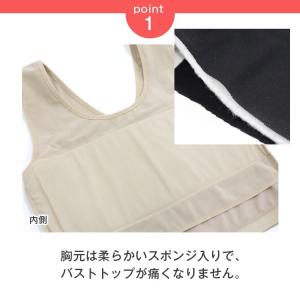 胸潰しシャツ ナベシャツ なべしゃつ 胸揺れ防...の詳細画像3