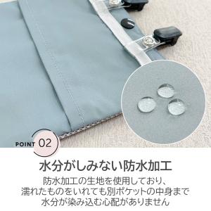 移動ポケット フタなし メッシュ 防水 クリッ...の詳細画像4