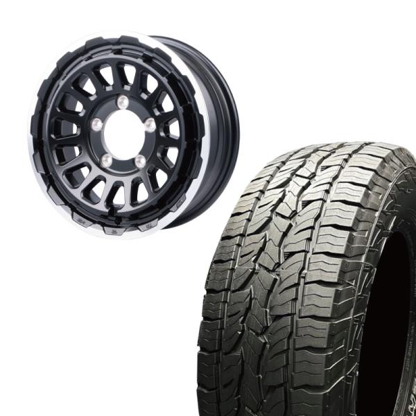 225/70R16 DUNLOP GRANDTREK AT5 OWL(ホワイトレター)&amp;UNIONR...