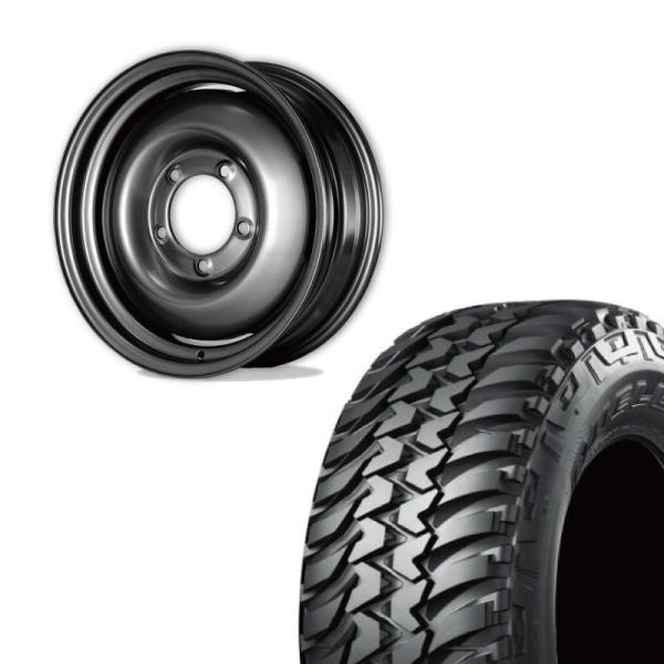 185/85R16 BRIDGESTONE DUELER M/T 674 BL(ブラックレター)&amp;オ...