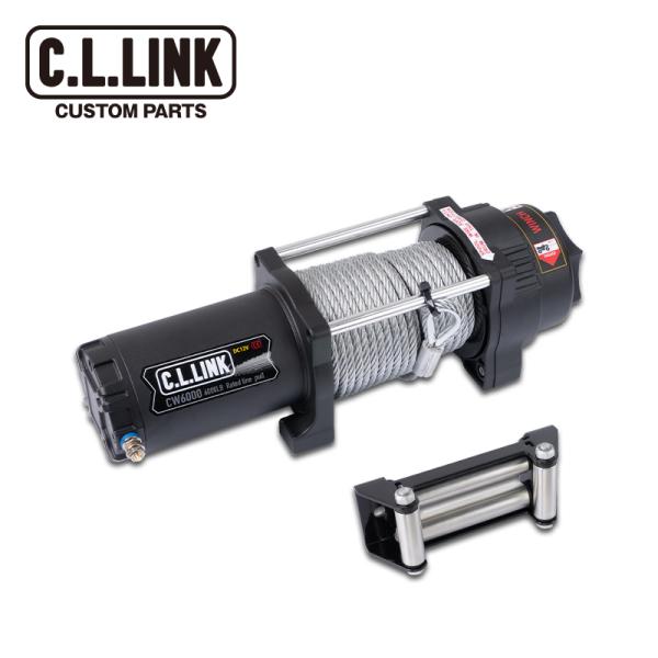 保証付 電動ウインチ 6000lbs ワイヤーロープ仕様 12V  シーエルリンク ウィンチ ジムニ...