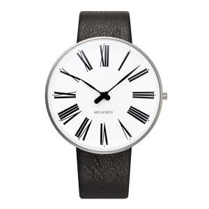 アルネ・ヤコブセン腕時計 ARNE JACOBSEN Roman Watch Leather  40mm　53302-2001｜clock-shop-cecicela