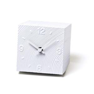 Lemnos　レムノス　置き時計 cube KAZ10-17WH｜clock-shop-cecicela