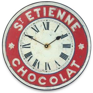 アンティーク調　お洒落　ロジャーラッセル掛け時計　RogerLascelles掛け時計　Chocolate French St. Etienne Kitchen Wall Clock  壁掛け時計　PUB-ETIENNE｜clock-shop-cecicela