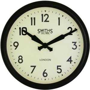 掛け時計　ロジャーラッセル　RogerLascelles　 Smiths Retro Clock 38cm　SM-RETRO-BLACK　送料無料｜clock-shop-cecicela