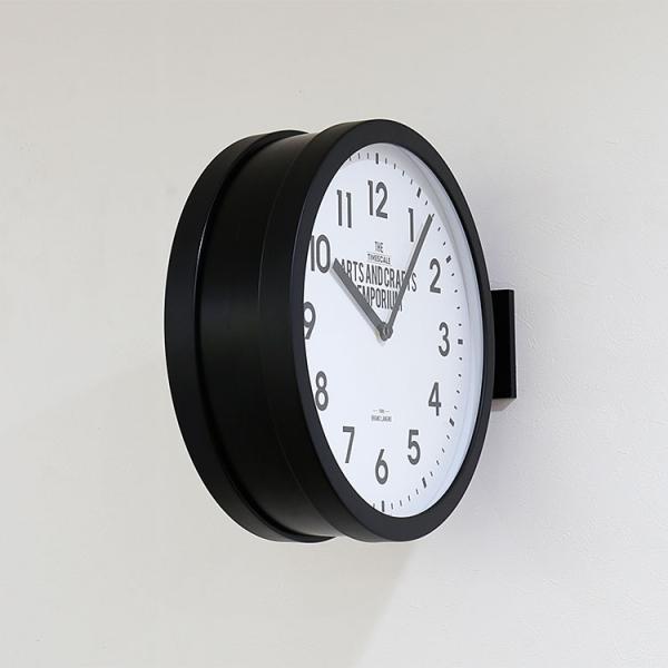 掛け置き時計 両面 金具付き 掛け時計 置き時計 両面時計 リビング オフィス おしゃれ かわいい ...