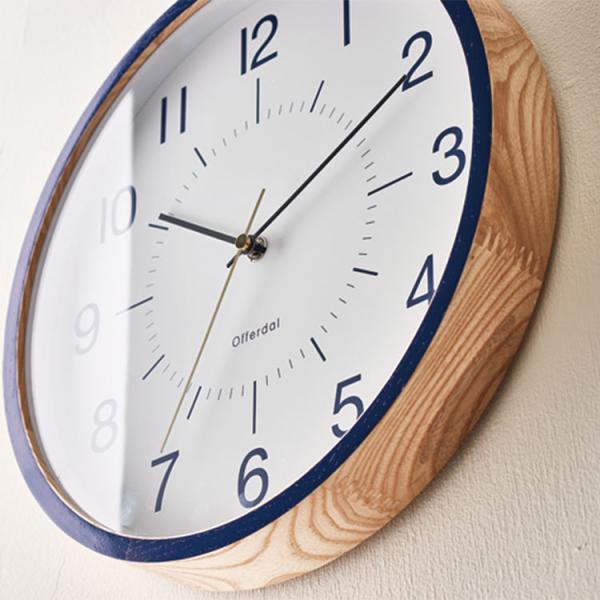 掛け時計 木製 電波時計 北欧 ブルー ブラウン グリーン シンプル モダン オシャレ 丸型 おしゃ...