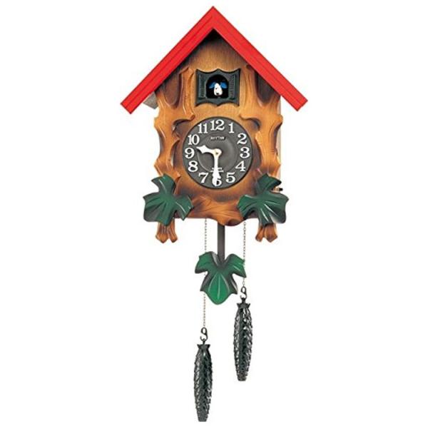 鳩時計 リズム時計 カッコーメルビルR 4MJ775RH06 カッコー時計 壁掛け時計 おしゃれ モ...
