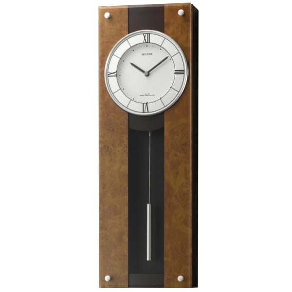 振り子時計 リズム時計 モダンライフM01 4MXA01RH06 電波時計 壁掛け時計 おしゃれ シ...