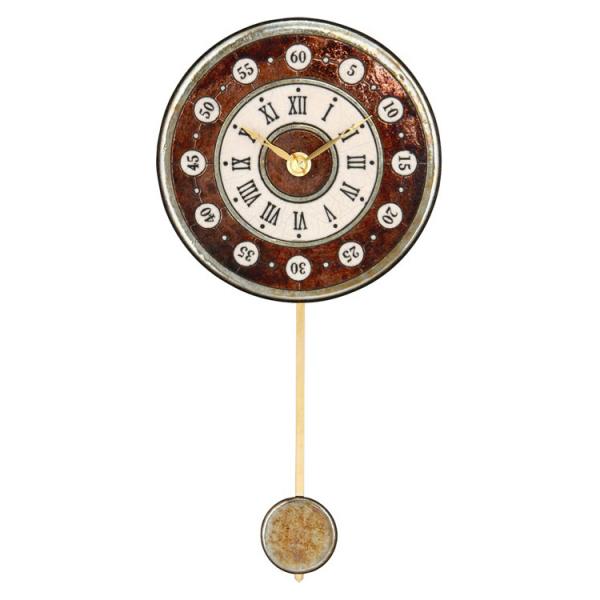 振り子時計 ザッカレラZ174 掛け時計 壁掛け イタリア 陶器 楽焼 アンティーク レトロ モダン...