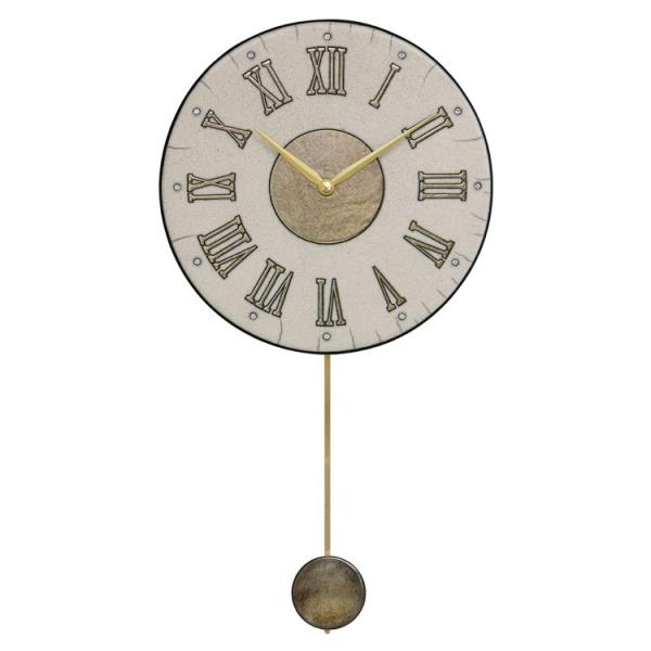 振り子時計 ザッカレラZ182 掛け時計 壁掛け イタリア 陶器 楽焼 アンティーク レトロ モダン...