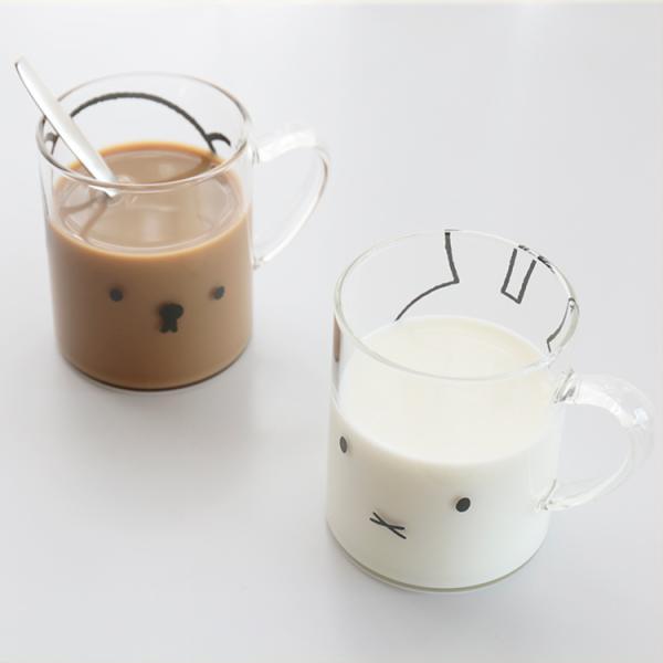 マグカップ 電子レンジ対応 ミッフィー ボリス 耐熱ガラスマグ コップ 電子レンジ 耐熱 ギフト プ...