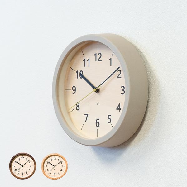 掛け時計 木製 ちいさな木の実のかけ時計 天然木 日本製 電波時計 置き時計 スタンド付き 電波スイ...