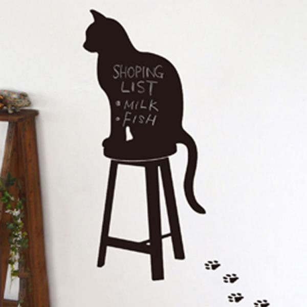 ウォールステッカー ネコ カエル 女の子 クルマ フレーム 北欧 キッチン 子供部屋 黒板シート カ...