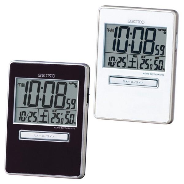 電波時計 目覚まし時計 セイコー SEIKO SQ699W SQ699K 置き時計 デジタル時計 置...