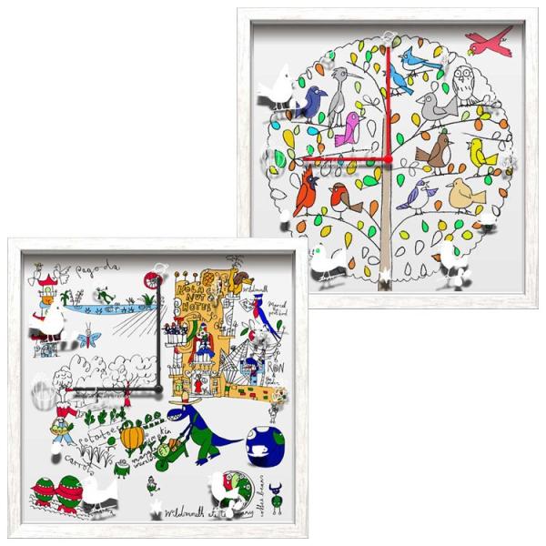 アーティストクロック デヴィッド セヴァン 動物 アニマル デザイン 壁掛け時計 おしゃれ 音がしな...