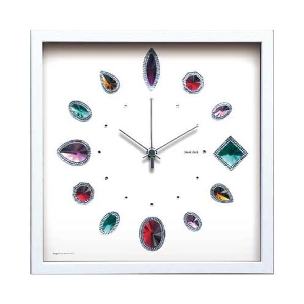 ジュエルクロック Jewel Clock 壁掛け時計 おしゃれ 音がしない 静音 連続秒針 母の日 ...