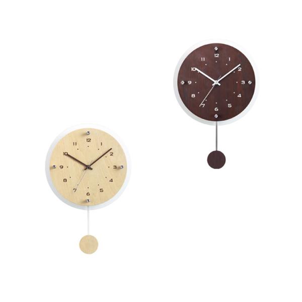壁掛け時計 掛け時計 電波時計 振り子時計 ブラウン シンプル おしゃれ リビング 木目 インテリア...