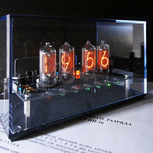 ニキシー管時計 置き時計 デジタル メーカー直送品 ニキシー管 アンティーク おすすめ 時計 置時計...