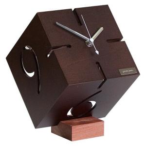 置き時計 アナログタイプ 木製 置時計 時計 おしゃれ シンプル かわいい ナチュラル 北欧 CLOCK @PUZZLE STAND TYPE シナ材 パズルスタンドタイプM 敬老の日｜clock