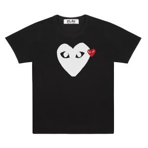 プレイ コム デ ギャルソン Tシャツ PLAY COMME des GARCONS　白ハート 黒｜CLOPLAGRO