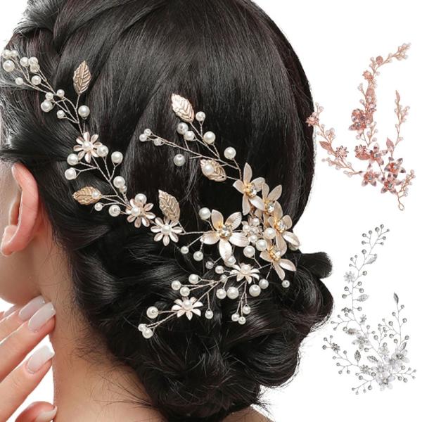 ヘッドドレス 髪飾り 花びら 成人式 バレッタ フォト ウエディング グッズ ヘアアクセサリー