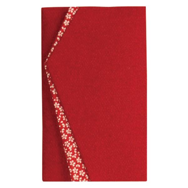 エステル小花ちりめん金封ふくさ 小桜柄 紫色 慶事 弔事 フォーマル エンジ