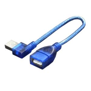 変換名人 USB A(メス)→(オス)左L 20cm ブルー USBA-CA20LL TFTEC JAPAN｜close-by