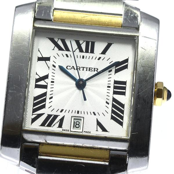 訳あり カルティエ CARTIER W51005Q4 タンクフランセーズ LM YGコンビ 自動巻き...