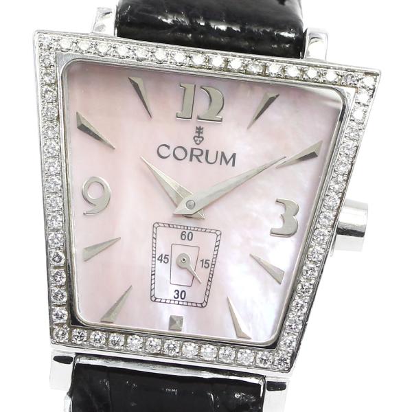 【CORUM】コルム トラピーズ ダイヤベゼル スモールセコンド 105.404.47 クォーツ レ...