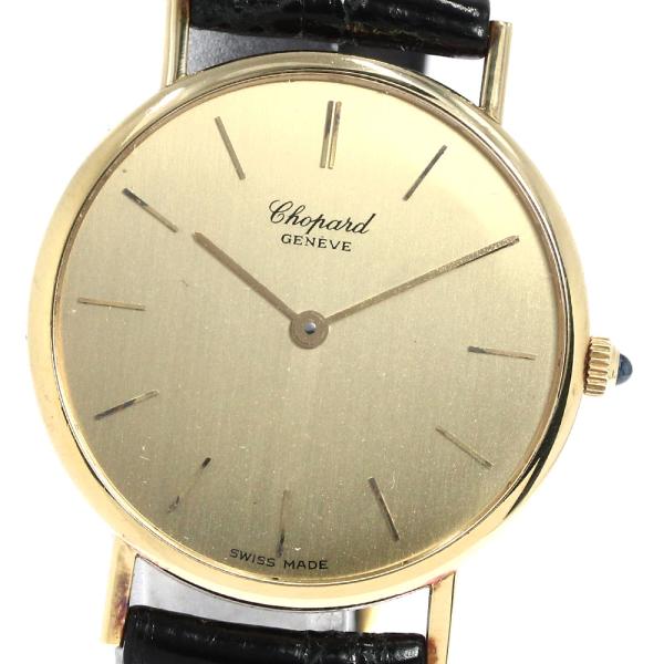 ショパール Chopard 16/1091 クラシック K18YG クォーツ メンズ 保証書付き_7...