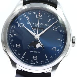 ボーム＆メルシェ Baume & Mercier MOA10112 クリフトン ムーンフェイズ トリプルカレンダー 自動巻き メンズ 良品 _749911｜closer0510